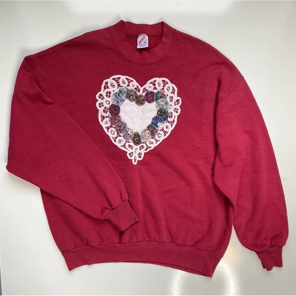 Jerzees VTG USA Made 90's Grandma Sweater / Women's Size XL